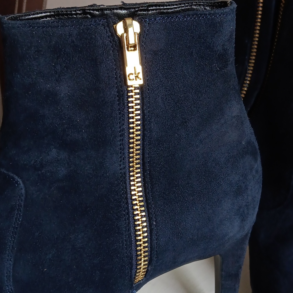 Calvin Klein Dark Blue Ankle Booties - Picture 4 of 8